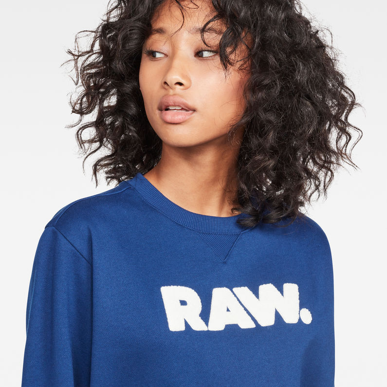 G-Star RAW® Core Boyfriend Sweater Dark blue detail shot