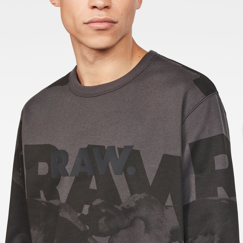 G-Star RAW® Core 3 Sweater Grey detail shot