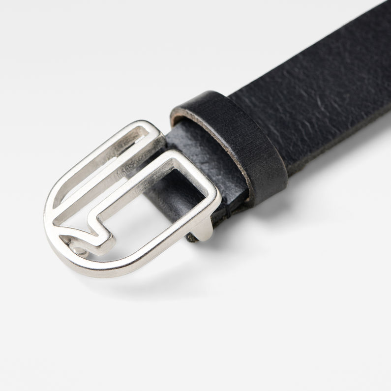 G-Star RAW® Caisa Logo Pin Belt Black detail shot buckle