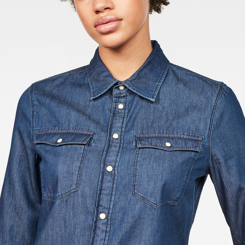 G-Star RAW® 3301 Straight Shirt Donkerblauw