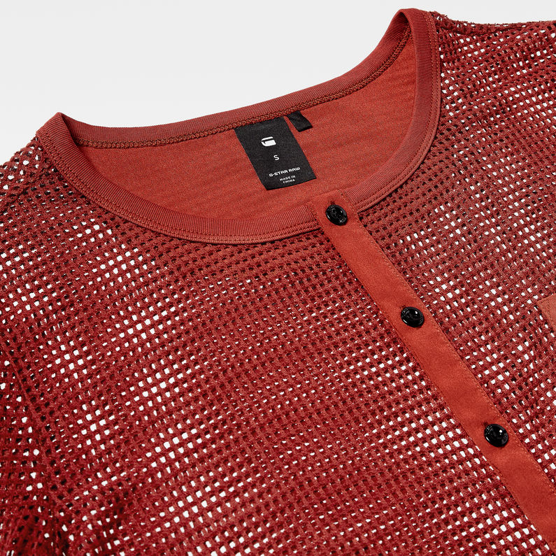 G-Star RAW® Zalow Straight Granddad T-Shirt Red detail shot