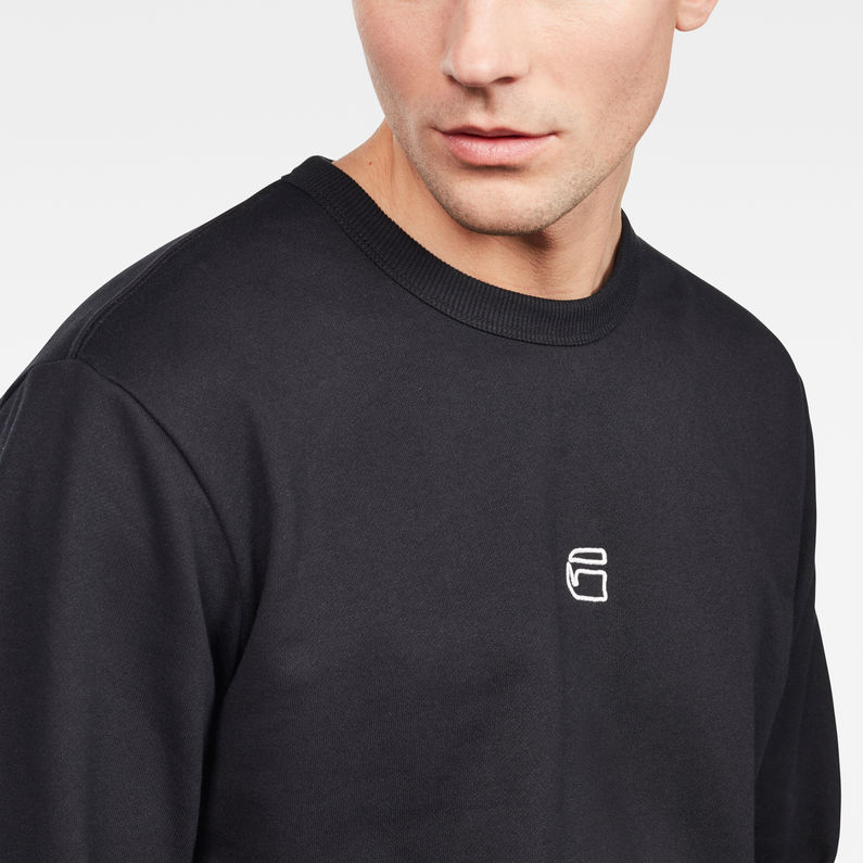 G-Star RAW® Obiter Stalt Deconstructed Sweater Black detail shot