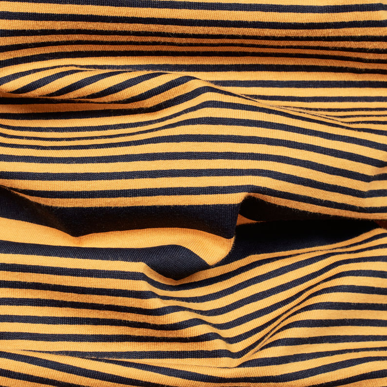 G-Star RAW® Makauri Stripe-5 T-Shirt Yellow fabric shot