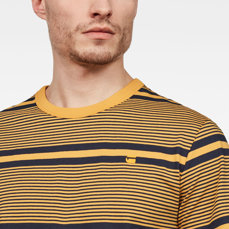 G-Star RAW® Makauri Stripe-5 T-Shirt Yellow detail shot
