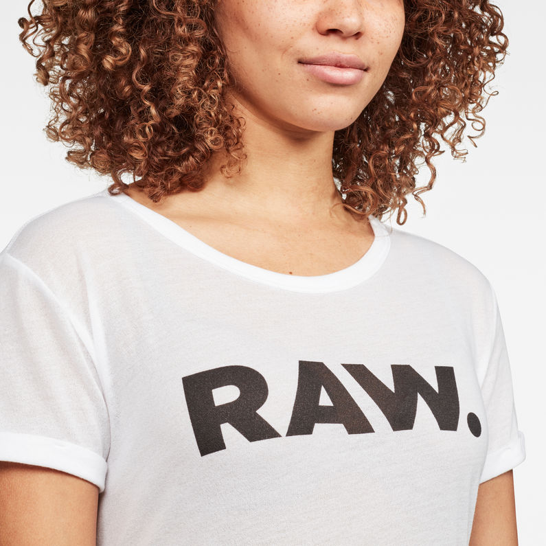 G-Star RAW® Rovi Knotted T-Shirt White detail shot