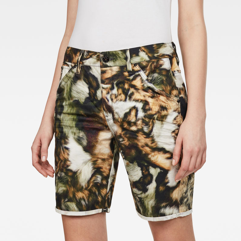 G-Star RAW® G-Star Elwood X25 3D Boyfriend Women’s Shorts Brown detail shot buckle