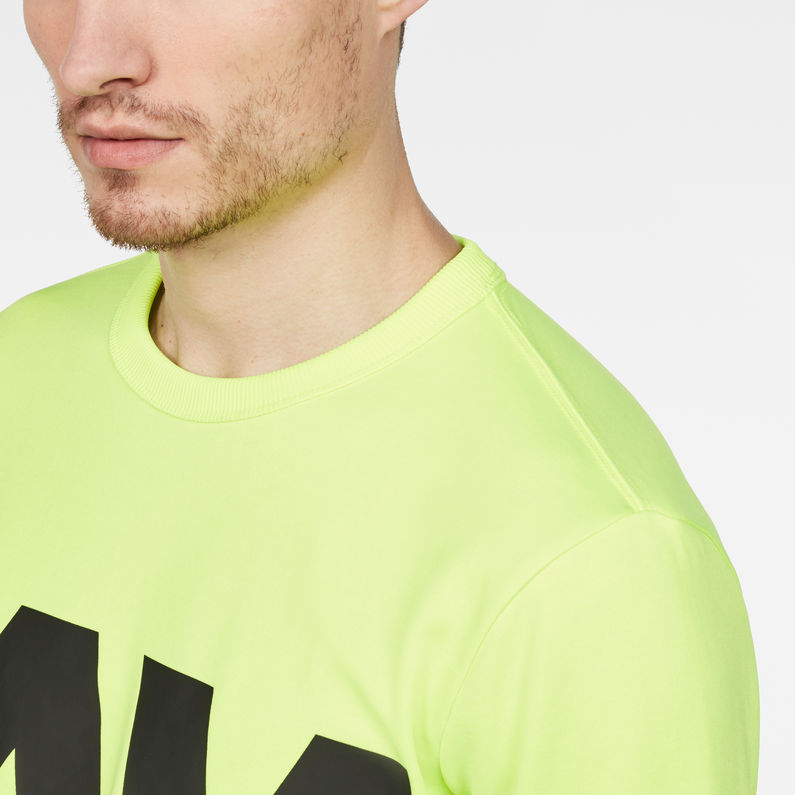 G-Star RAW® Vilsi Stalt Deconstructed Slim Sweater Yellow detail shot