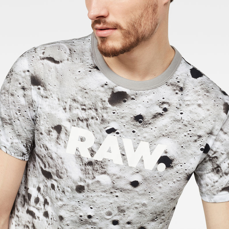 G-Star RAW® Misini Straight T-Shirt Grey detail shot