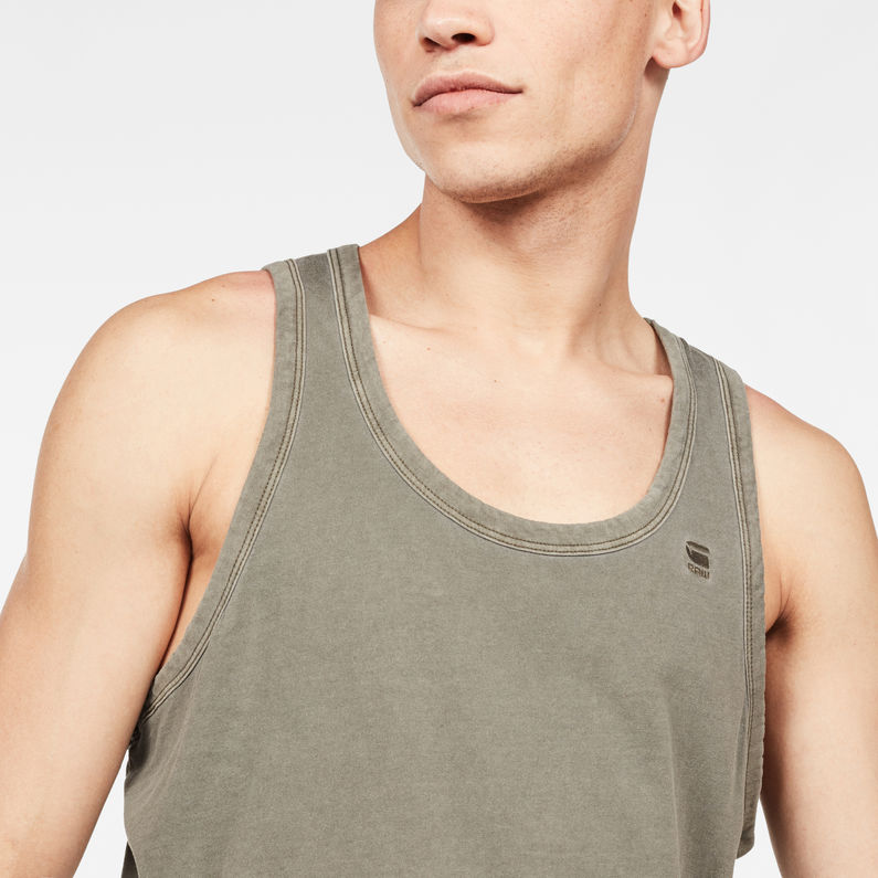 G-Star RAW® Zaddle Tank Top Green detail shot