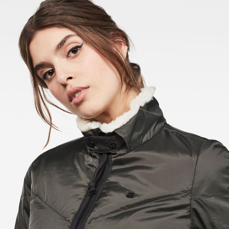 G-Star RAW® Alaska Padded Teddy Jacket Grey detail shot
