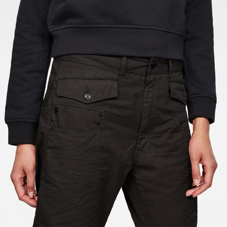 G-Star RAW® Army Radar Mid Waist Boyfriend Pant Black detail shot