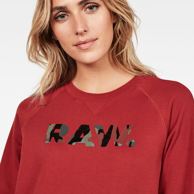 G-Star RAW® Micella Cropped Sweat Red detail shot