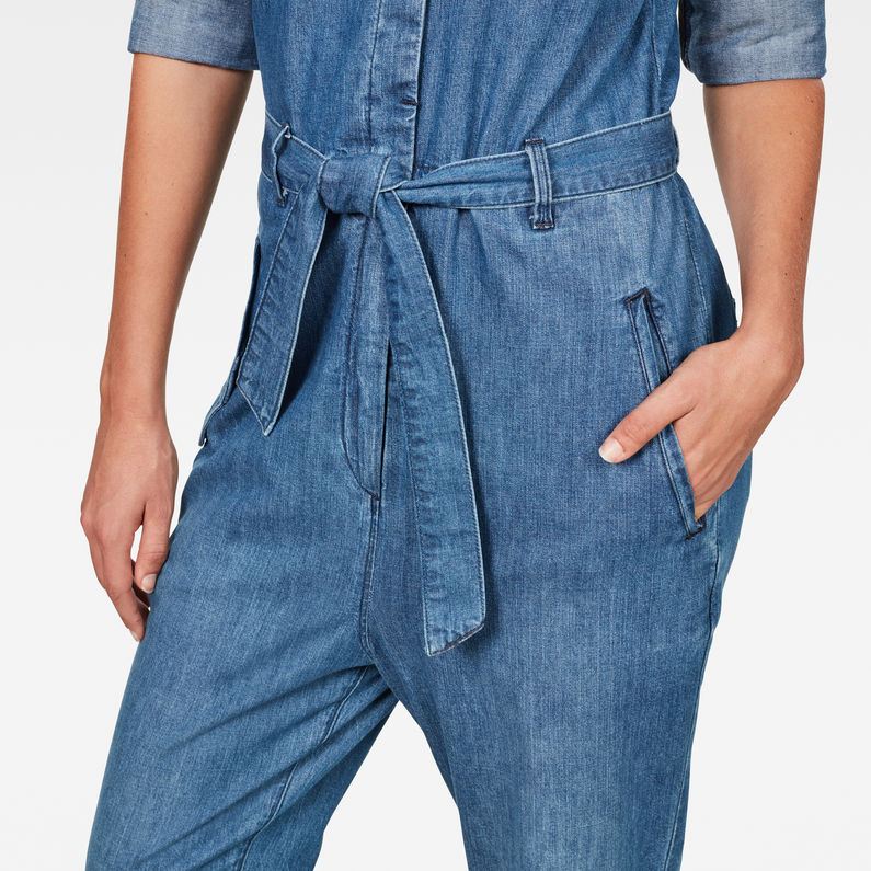 G-Star RAW® Rovic Denim Jumpsuit Medium blue detail shot