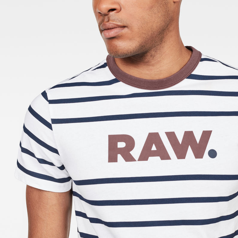 G-Star RAW® Mow Stripe T-Shirt White detail shot