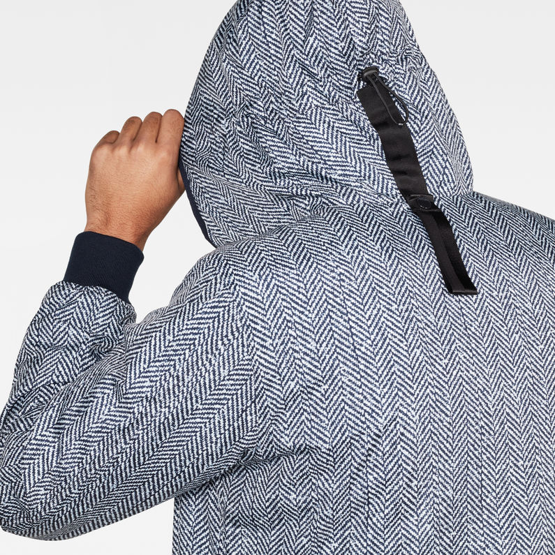 G-Star RAW® Whistler Meefic Padded Hooded Jacket Dunkelblau detail shot