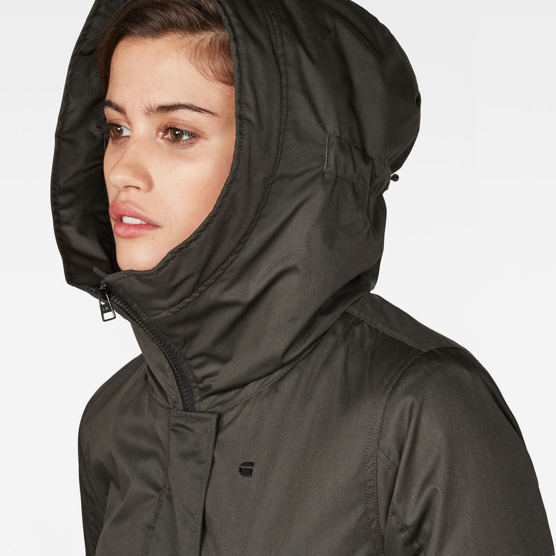 G-Star RAW® Rovic Slim Padded Teddy Parka Grey detail shot
