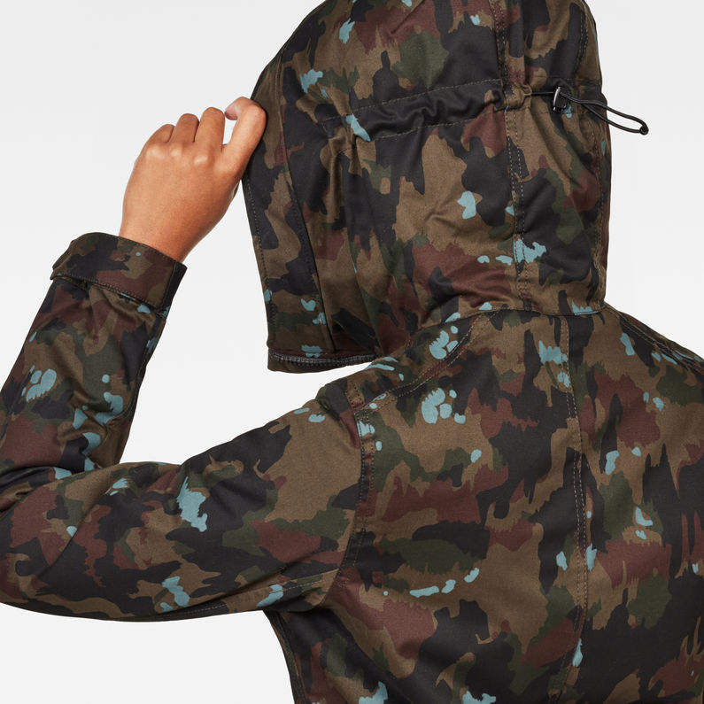G-Star RAW® Rovic Slim Padded Teddy Parka Green detail shot