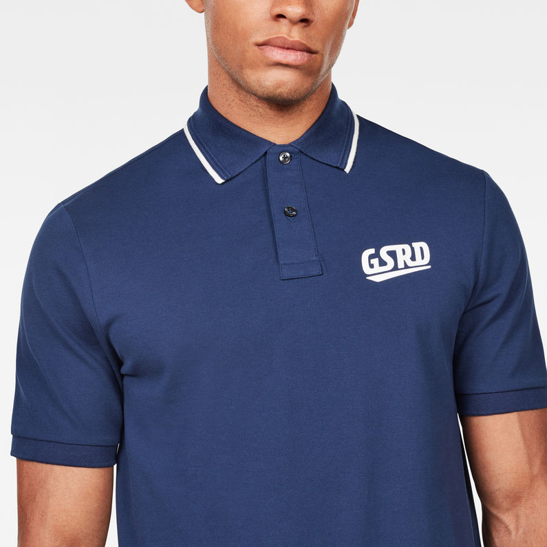 G-Star RAW® Buckston Art Polo Dark blue detail shot