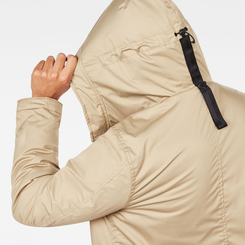 G-Star RAW® Whistler Strett Sherpa Hooded Parka Brown detail shot