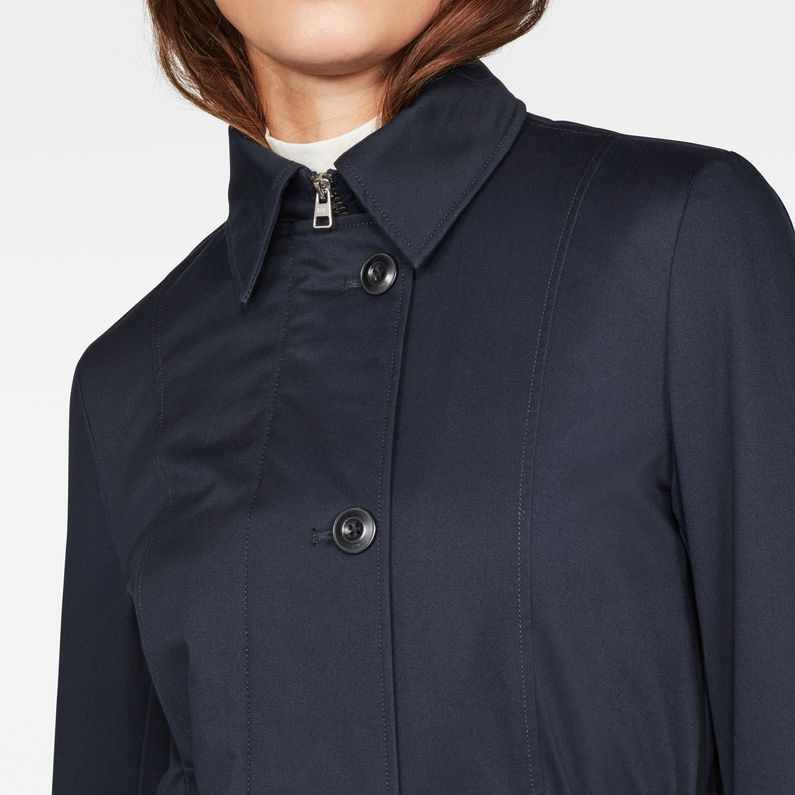 G-Star RAW® Minor Padded Slim Trench Dark blue detail shot
