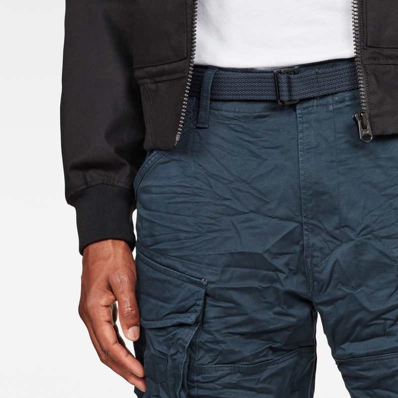 G-Star RAW® Rovic Belt Loose 1/2-Length Shorts Dark blue detail shot