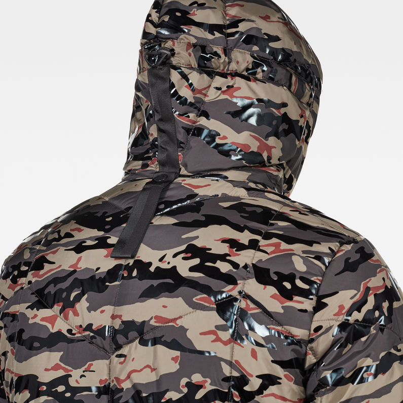 G-Star RAW® Whistler Meefic Quilted Hooded Bomber Green detail shot