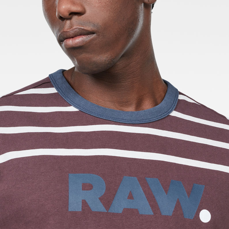 G-Star RAW® Mow Stripe T-Shirt Braun detail shot