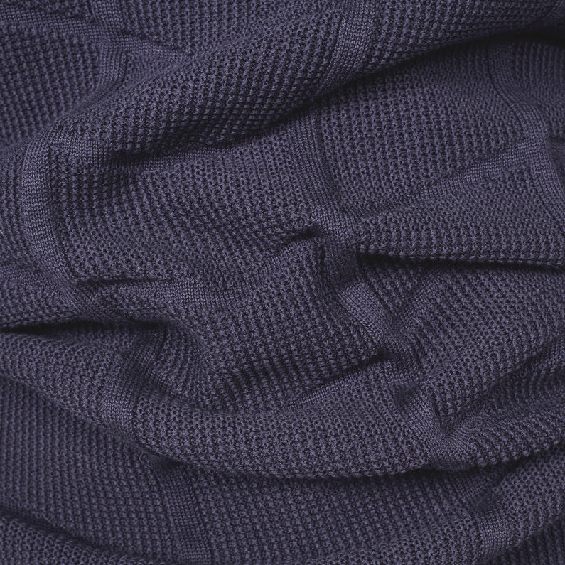 G-Star RAW® Suzaki Moto Zip Through Knit Azul oscuro fabric shot