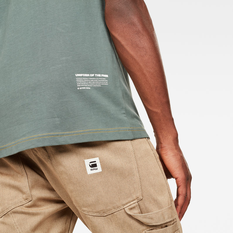 G-Star RAW® Graphic 8 Regular T-shirt Groen detail shot