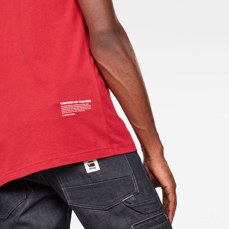G-Star RAW® Graphic 6 Regular T-Shirt Rouge detail shot