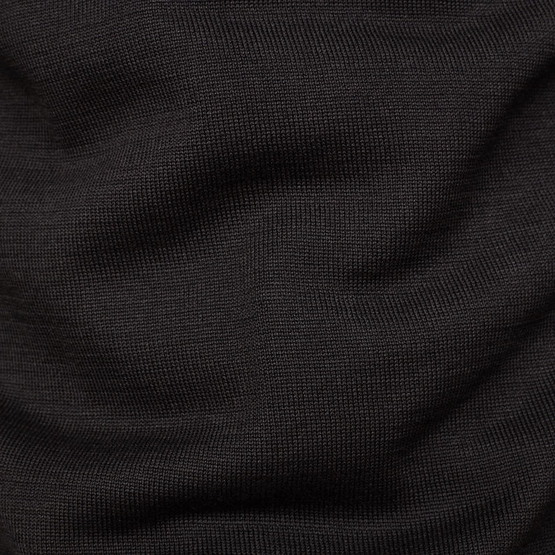 G-Star RAW® Core Mock Turtle Knit Black fabric shot
