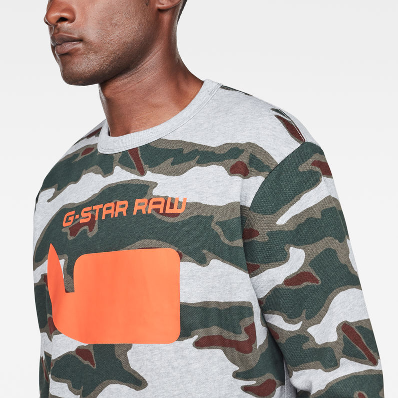 G-Star RAW® Sverre Core Sweat Grey detail shot