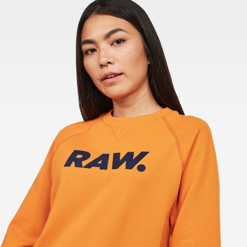 G-Star RAW® Xula New Art Sweater Orange detail shot