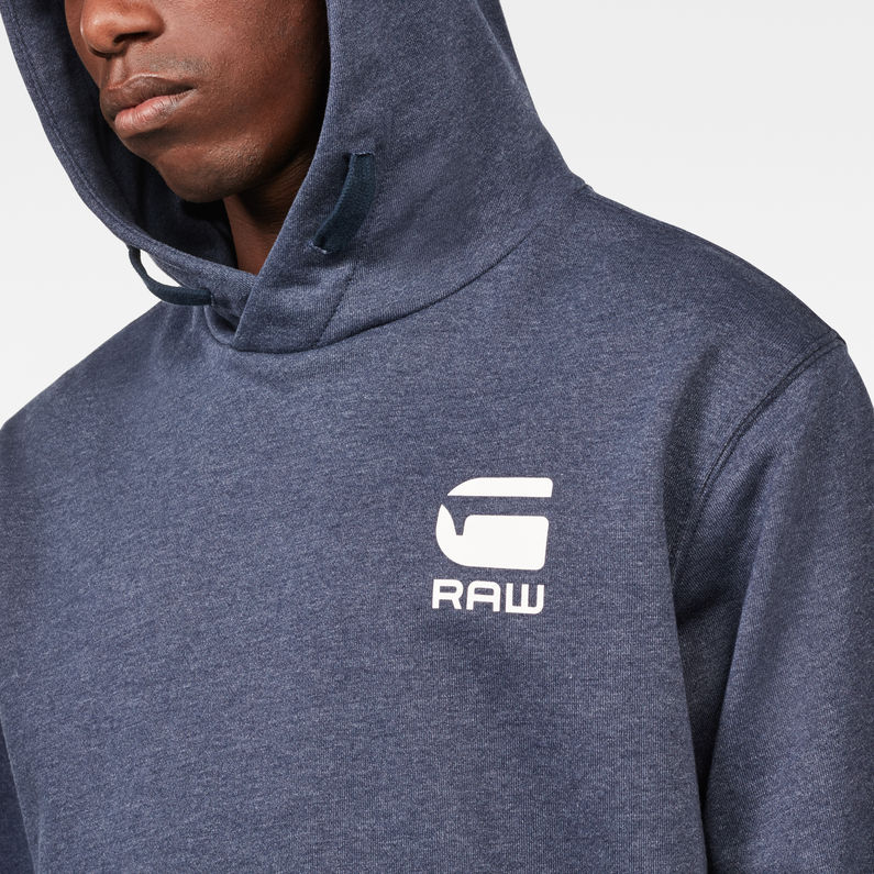 G-Star RAW® Doax Hooded Sweater Dunkelblau detail shot
