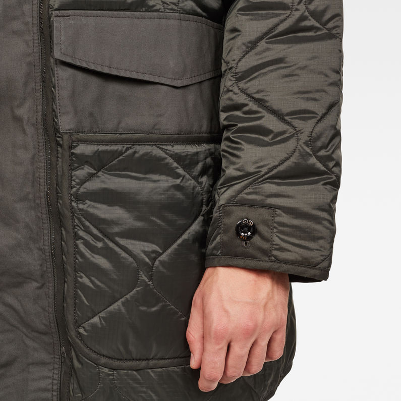 G-Star RAW® Vodan Quilted Parka Grey detail shot