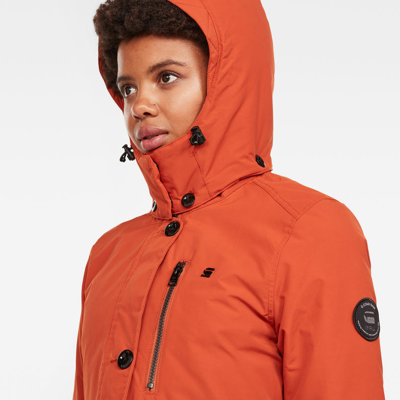 G-Star RAW® Vodan Padded Slim Parka Orange detail shot