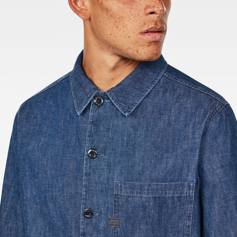 G-Star RAW® Blake Overshirt Medium blue detail shot