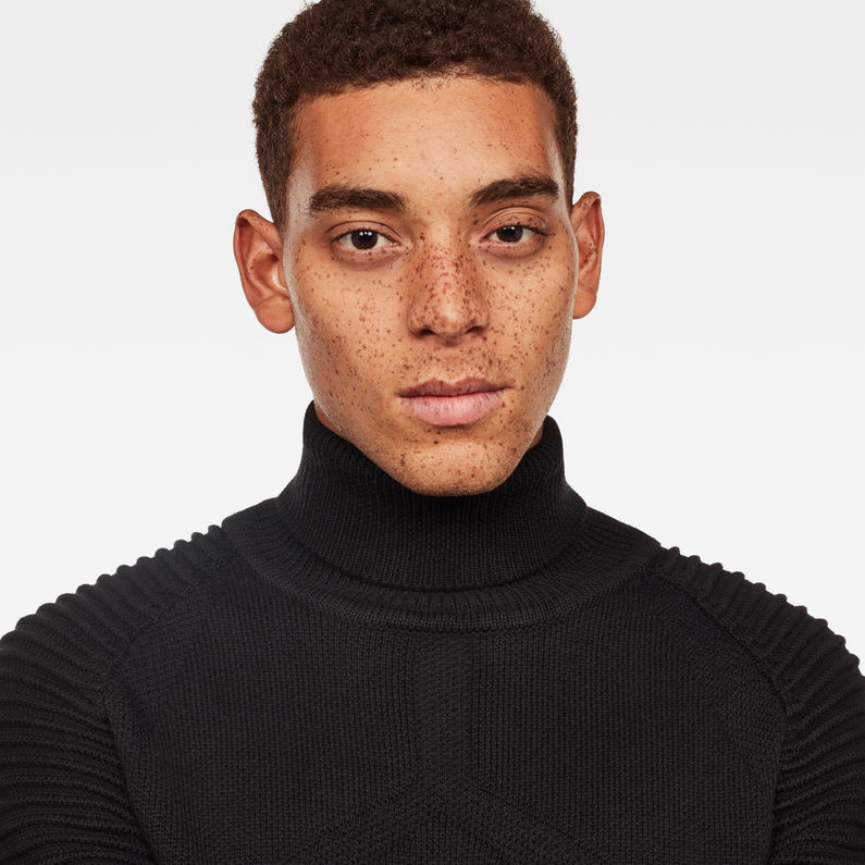 G-Star RAW® Suzaki Pro Turtle Knit Black detail shot