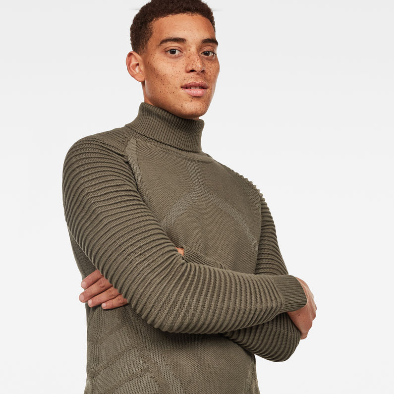 G-Star RAW® Suzaki Pro Turtle Knit Green detail shot