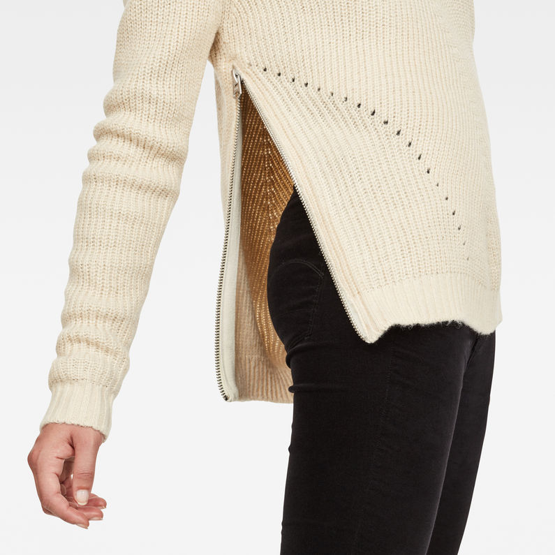 G-Star RAW® Vee Knit Beige detail shot
