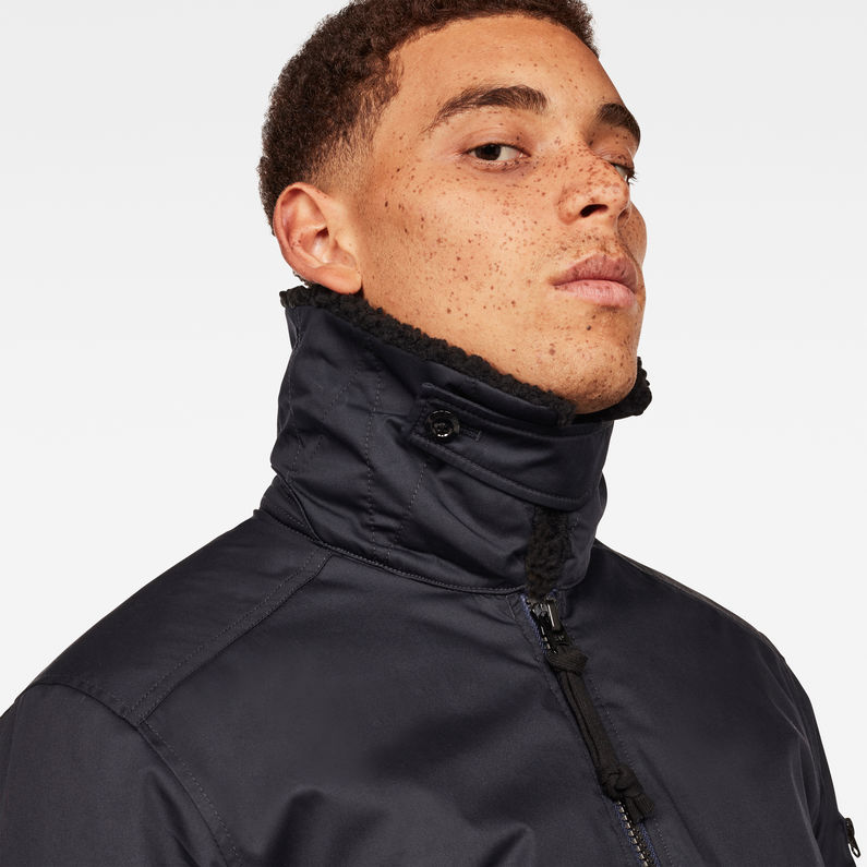 G-Star RAW® Rackam Flight Teddy Padded Bomber Dark blue detail shot