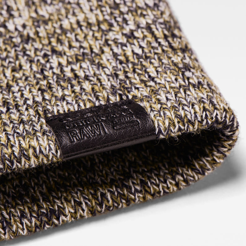 G-Star RAW® Effo Long Heather Beanie Beige detail shot buckle