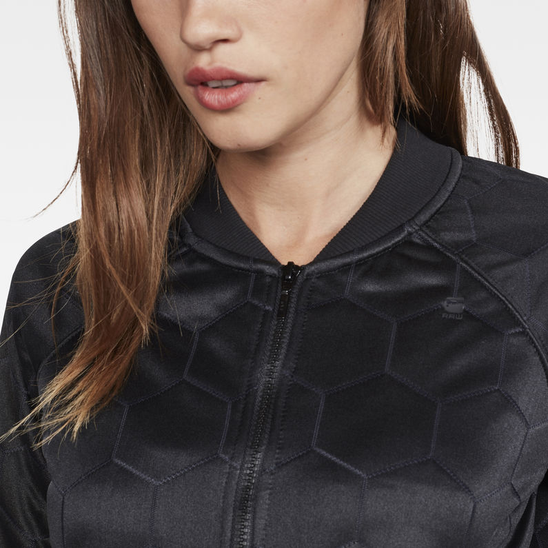 G-Star RAW® Kikko Xzula Bomber Sweat Noir detail shot