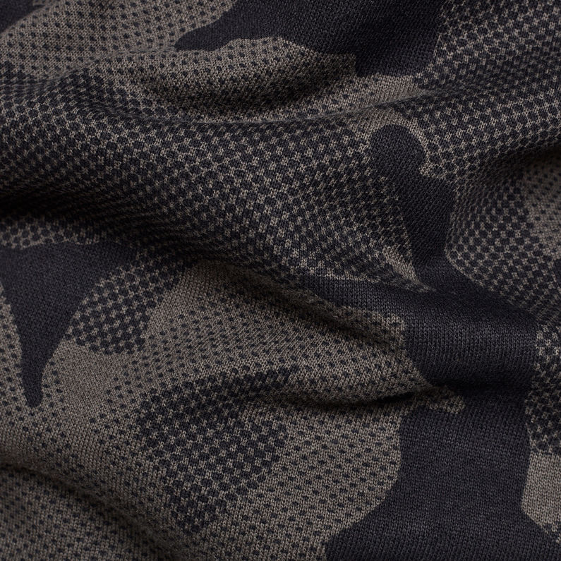 G-Star RAW® Stor Swando Ann Camo Hooded Sweat Black fabric shot