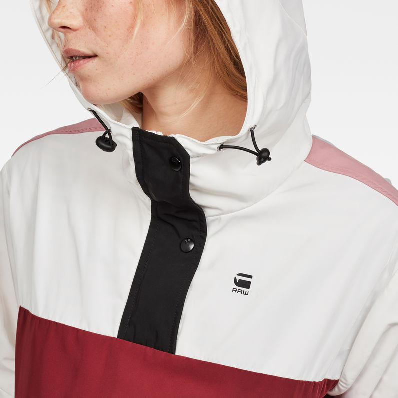 G-Star RAW® Deline Color Block Anorak Pink detail shot