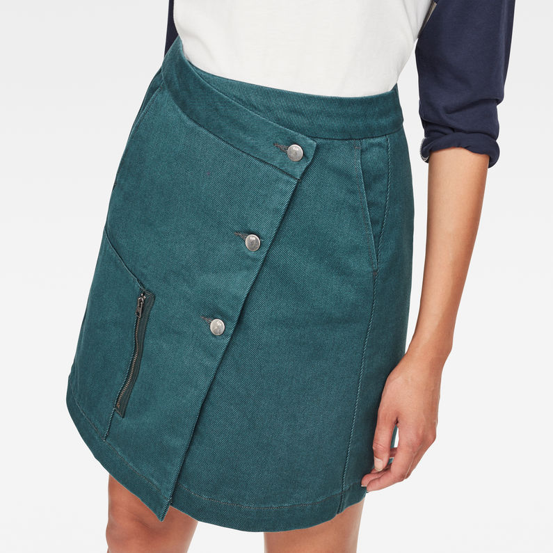 G-STAR Outlet Powel Wrap Skirt Green
