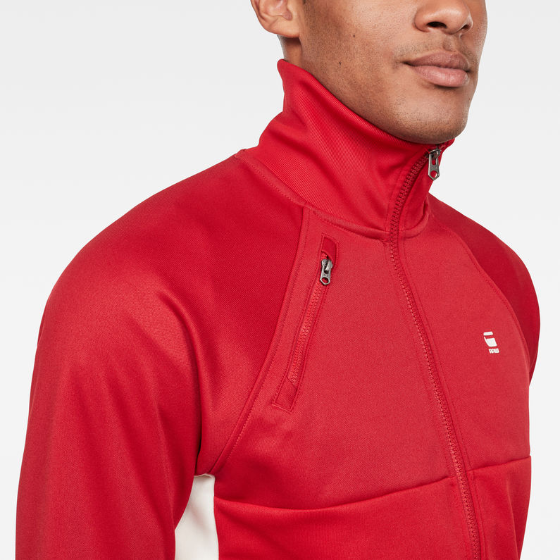 G-STAR Outlet Ore Tracktop Raglan Red detail shot