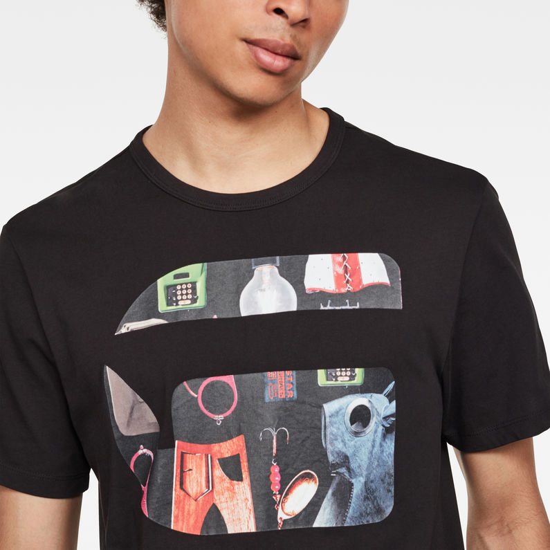 G-Star RAW® Graw Photo Graphic T-Shirt Black detail shot