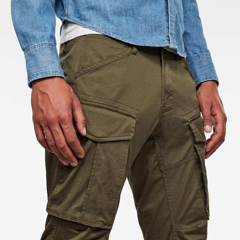 G-STAR Outlet Pantalones 3D Cargo Straight Tapered Verde detail shot