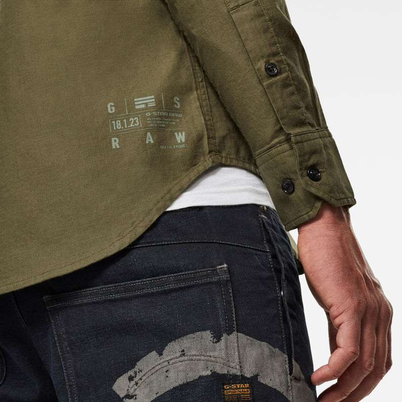 G-STAR Outlet Stalt Reg Patch Pocket Shirt Green